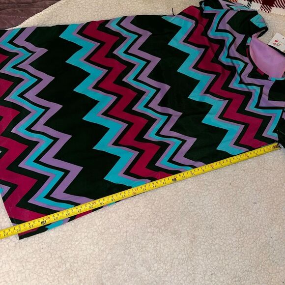 Peach Love Cream Women's Multicolor Zig Zag Print Shift Dress Small NWT - Picture 9 of 11